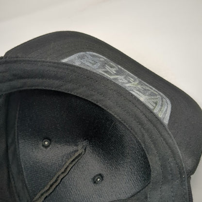 Crooks & Castles Snapback Black One Size Hat Inverted Logo Gold Pin Graphic Brim