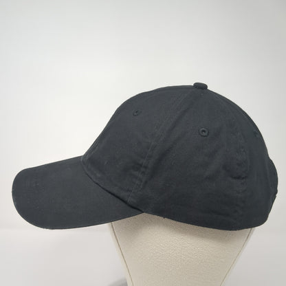 Unbranded Strapback Hat Black One Size Outdoor Vent Holes 6 Panel Blank