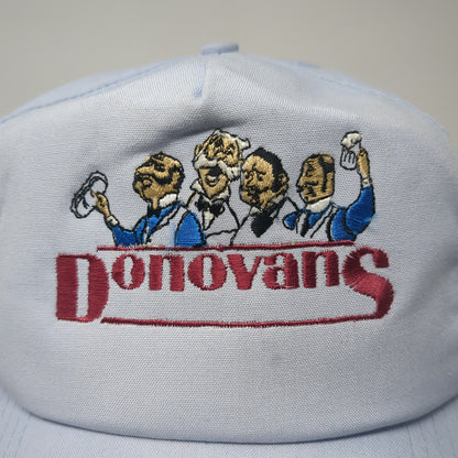 Donovans Slideback Baseball Cap Blue OS Adjustable Embroidered Pins & Patches