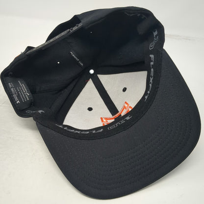 Yupoong Snapback Hat Black One Size MTN OPS Orange Logo Flexfit 110 Structured