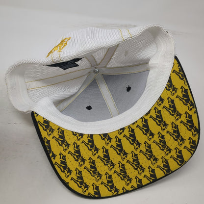 Mack Baseball Cap Black One Size Gold White Trucks Bulldog Mesh Yellow Print Hat