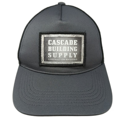 Sport-Tek Trucker Hat Gray OSFM Cascade Building Supply Construction Snapback