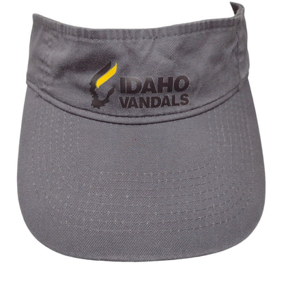 Idaho Vandals Strapback Sun Visor Hat Gray OSFA Solid Port & Company