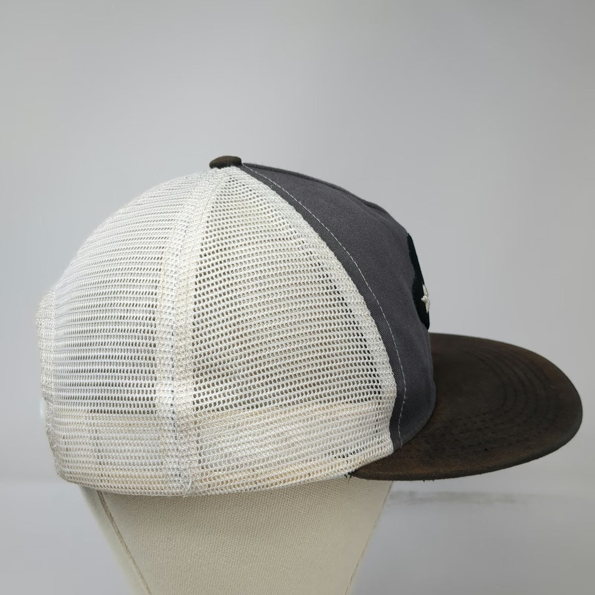 Hooey American Made Cap Co Buffalo Star Gray Brown One Size Trucker Hat Snapback