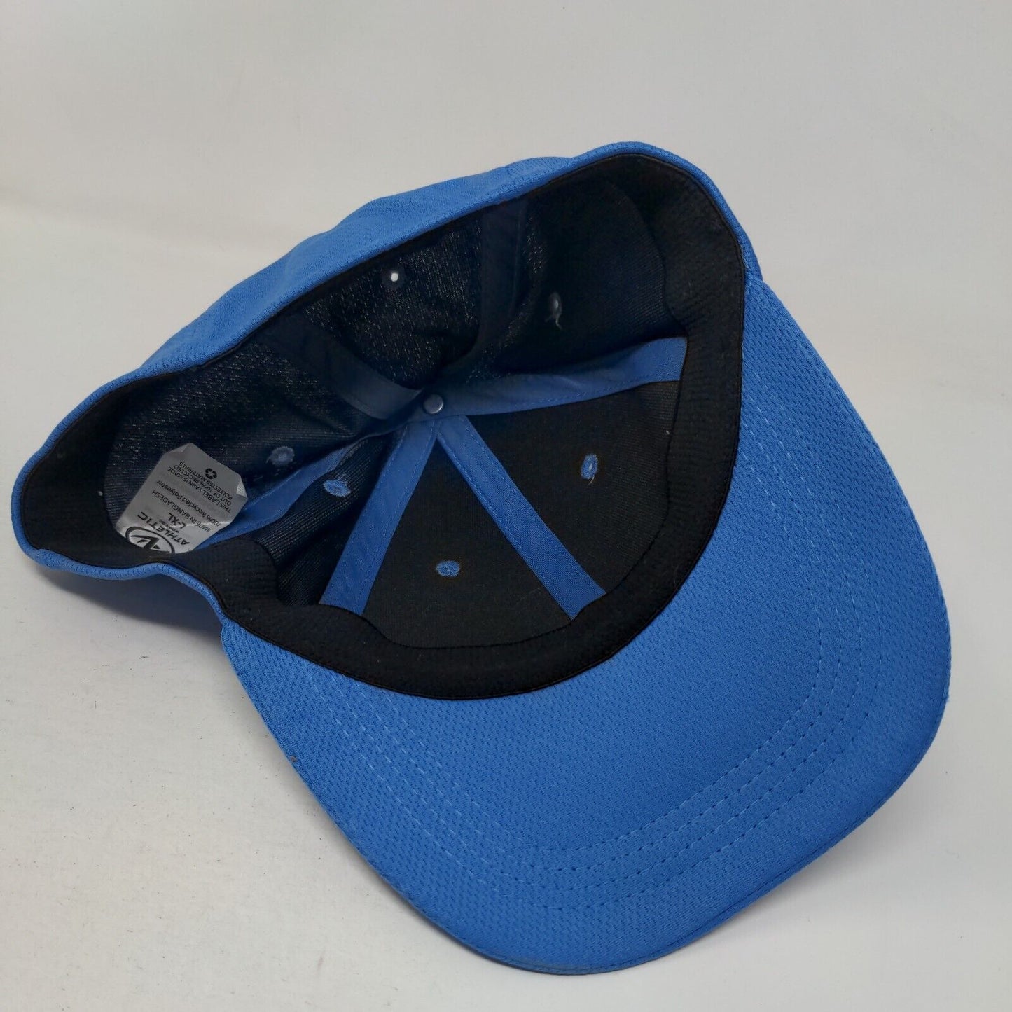 Athletic Works Fitted Hat Blue L/XL Solid 6 Panel Vent Holes Blank