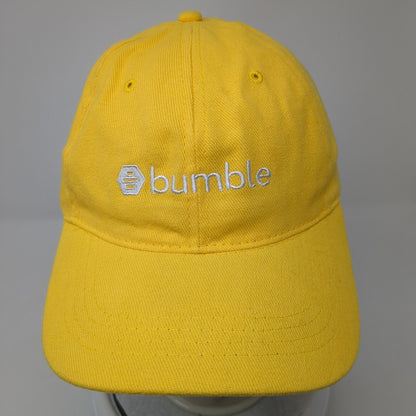 Bumble Slideback Hat Yellow OSFA Adjustable Embroidered Solid 6 Panel