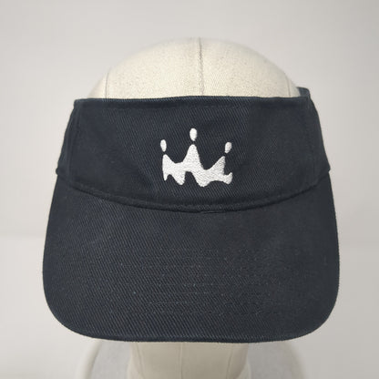Headmost Sun Visor Hat Black One Size Adjustable Strap Lightweight Embroidered