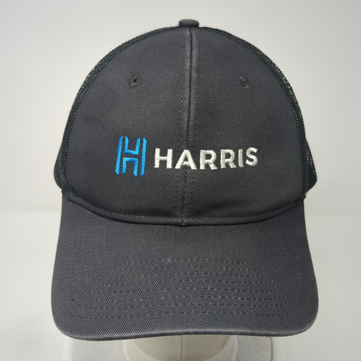 Harris Snapback Mesh Back Trucker Hat Gray One Size Port Authority