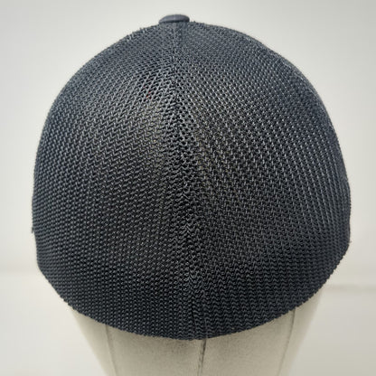 Port Authority Baseball Cap Gray M Butte Fence Buffalo Mesh Flexfit Patch Hat