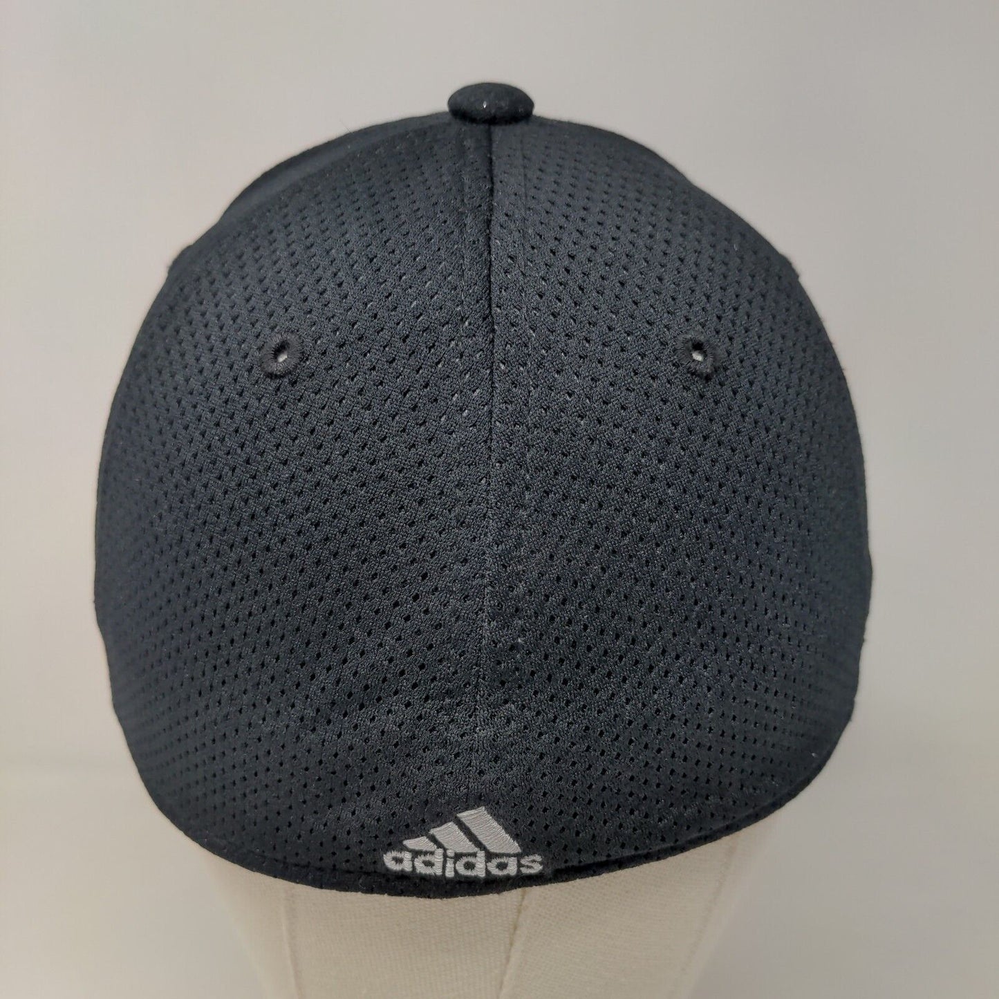 Adidas Men's Fitted Hat Black Size S/M Embroidered Logo Polyester