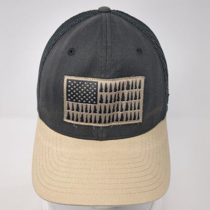 Columbia USA Trees Flag Fitted Trucker Hat Multicolor L/XL Embroidered Mesh Back