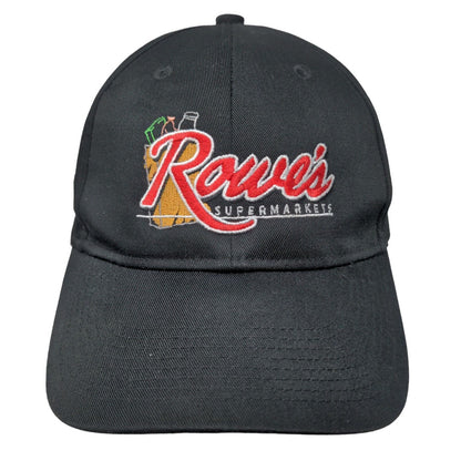 Rowe's Supermarket Slideback Hat Black One Size Embroidered Port Authority