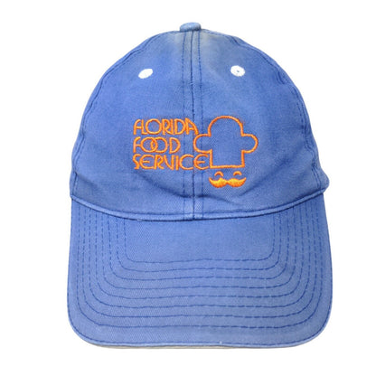 Florida Food Service Slideback Hat Blue OSFA Embroidered Hit Wear Crew Cap