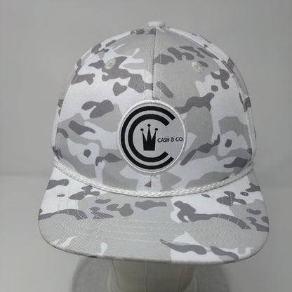 Cash & Co. Snapback Hat Camouflage M/L Adjustable Embroidered 6 Panel Rope