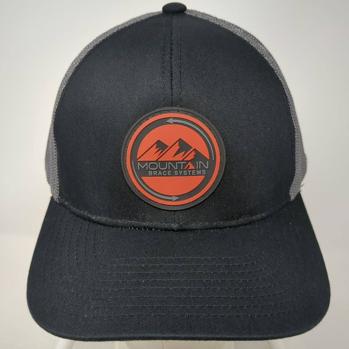 Pacific Headwear Trucker Hat Black Gray Orange One Size Mountain Brace Systems