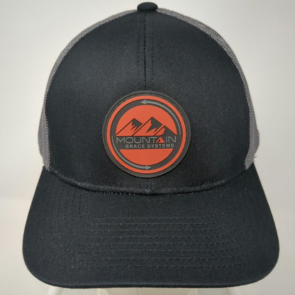 Pacific Headwear Trucker Hat Black Gray Orange One Size Mountain Brace Systems