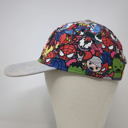 Marvel Baseball Cap Red One Size Allover Print Characters Patch Superhero Hat