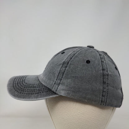 Unbranded Strapback Pony Cap Gray One Size Adjustable 6 Panel Blank Cotton