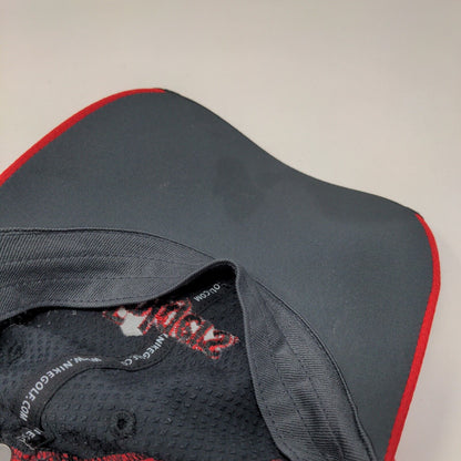 Folgers Strapback Hat Black OSFM Embroidered Nike Heritage 86 Dri-Fit