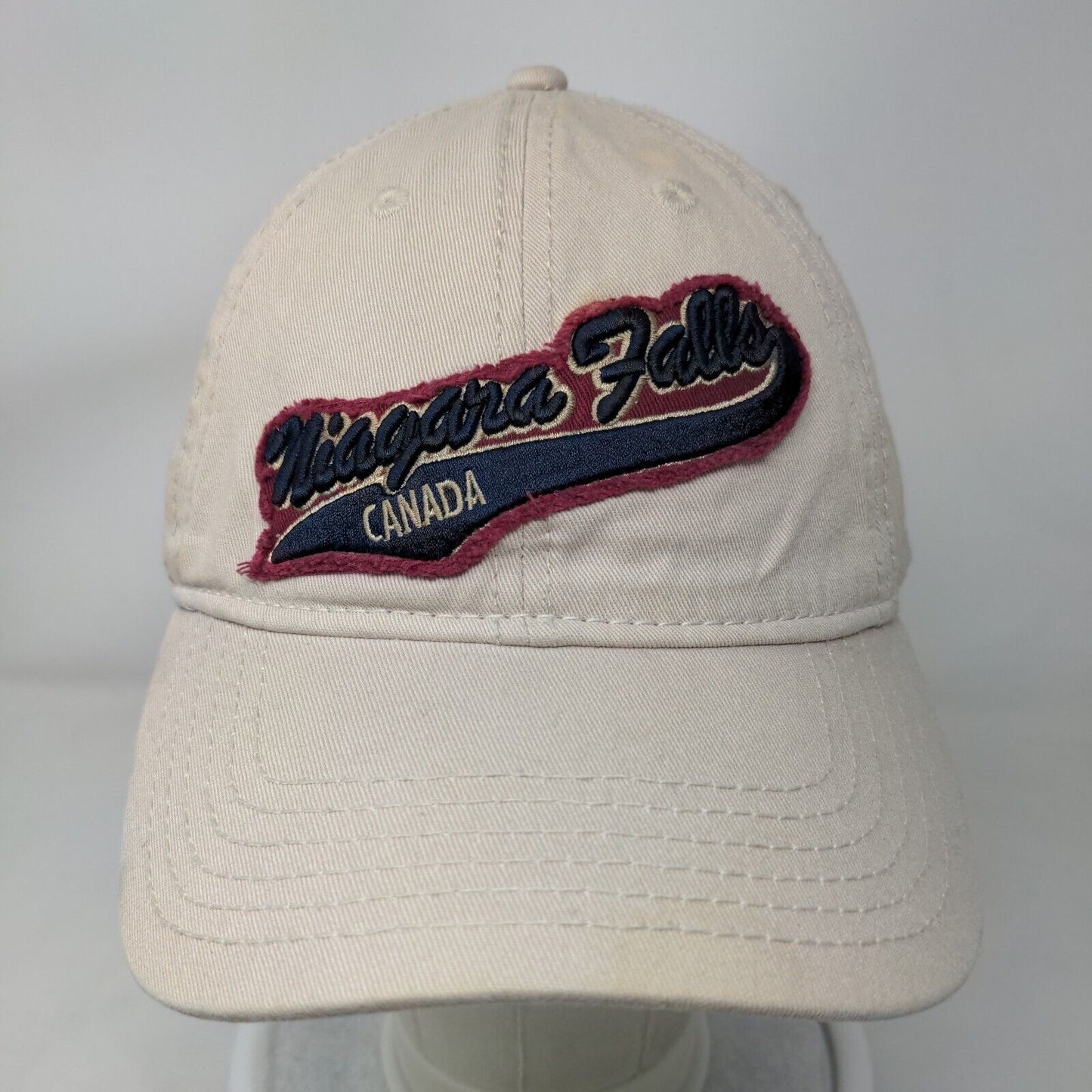 Niagara Falls Canada Strapback Hat Tan OS Adjustable Embroidered Jacobson Hat
