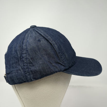 The North Face Baseball Cap Blue One Size Denim 1966 Logo Slideback Buckle Hat