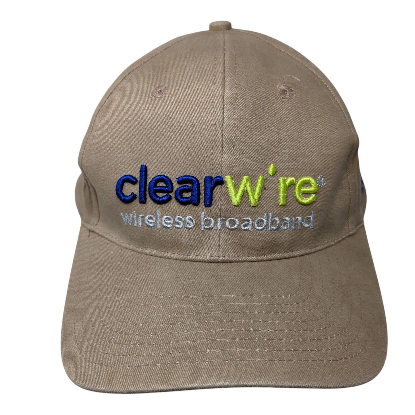 Clearwire Wireless Broadband Strapback Hat Brown One Size Adjustable