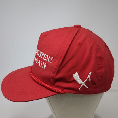Yupoong 5 Panel Red One Size Make Sportsters Great Again Cleaver Snapback Hat