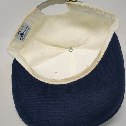 Texace Desert Aire Baseball Cap White Blue Gold OSFM Hat Made in USA Slideback