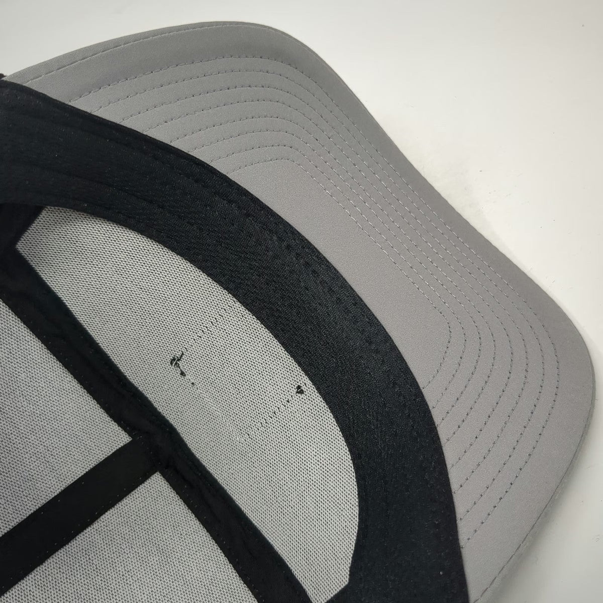 Six Hats Trucker Hat Gray OSFM Laser Perforated Snapback Rope Brim Performance