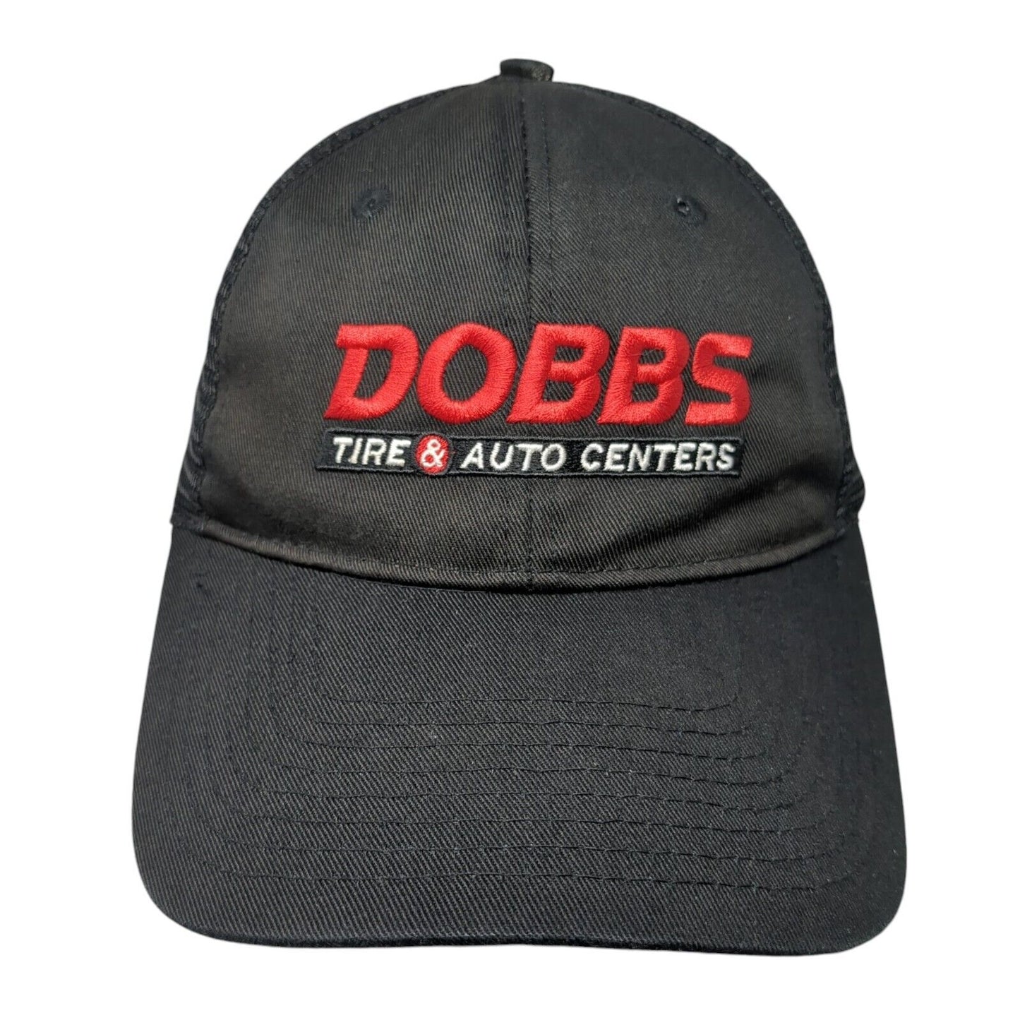 DOBBS Tire Auto Centers Snapback Trucker Hat Black OS Adjustable Mesh Back