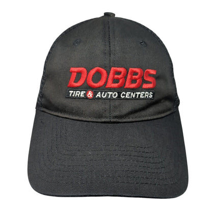 DOBBS Tire Auto Centers Snapback Trucker Hat Black OS Adjustable Mesh Back