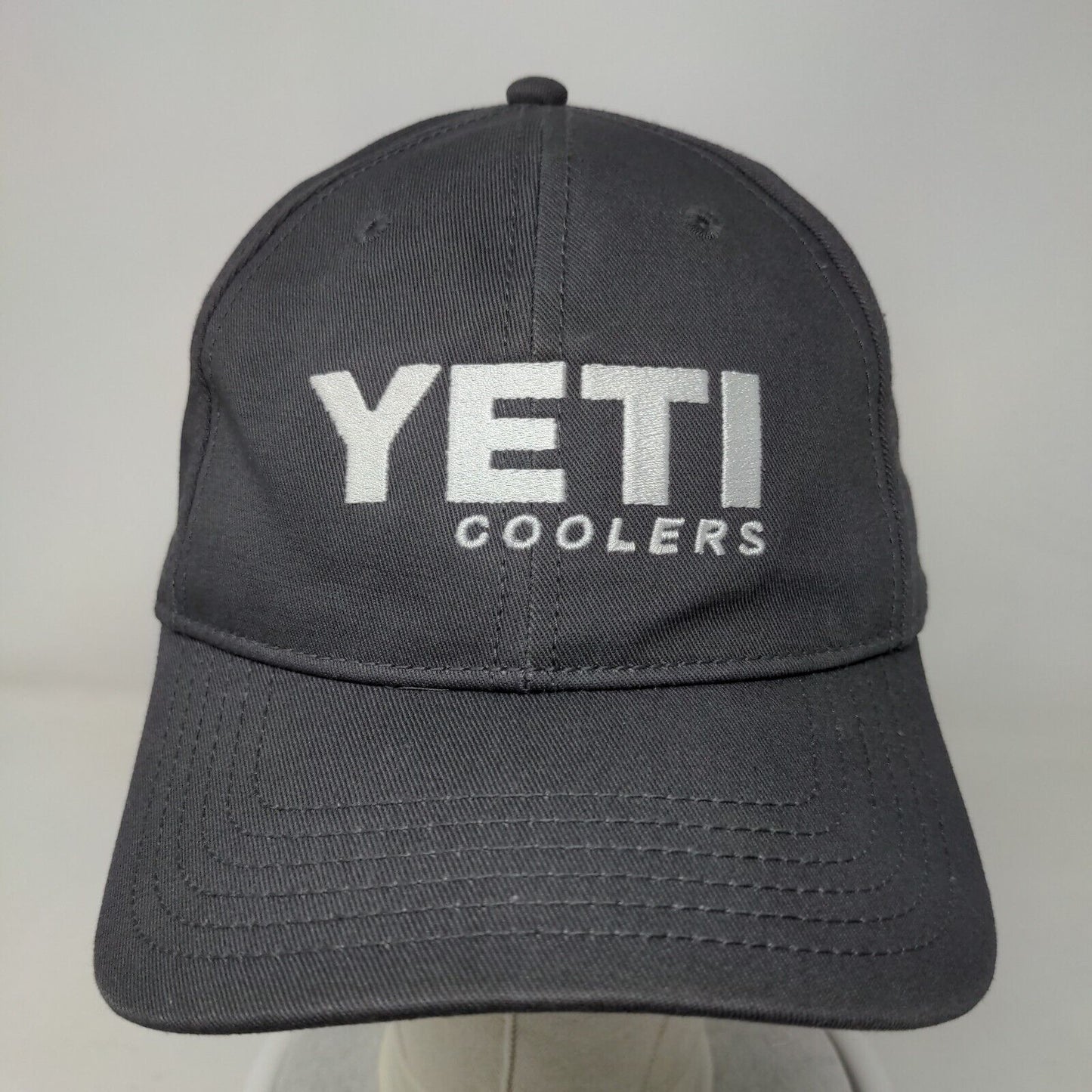 YETI Coolers Slideback Hat Gray One Size Embroidered Adjustable 6 Panel
