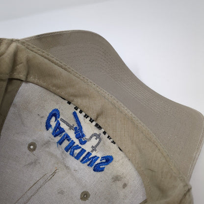 Calkins Plumbing Strapback Hat Tan One Size Adjustable Port & Company