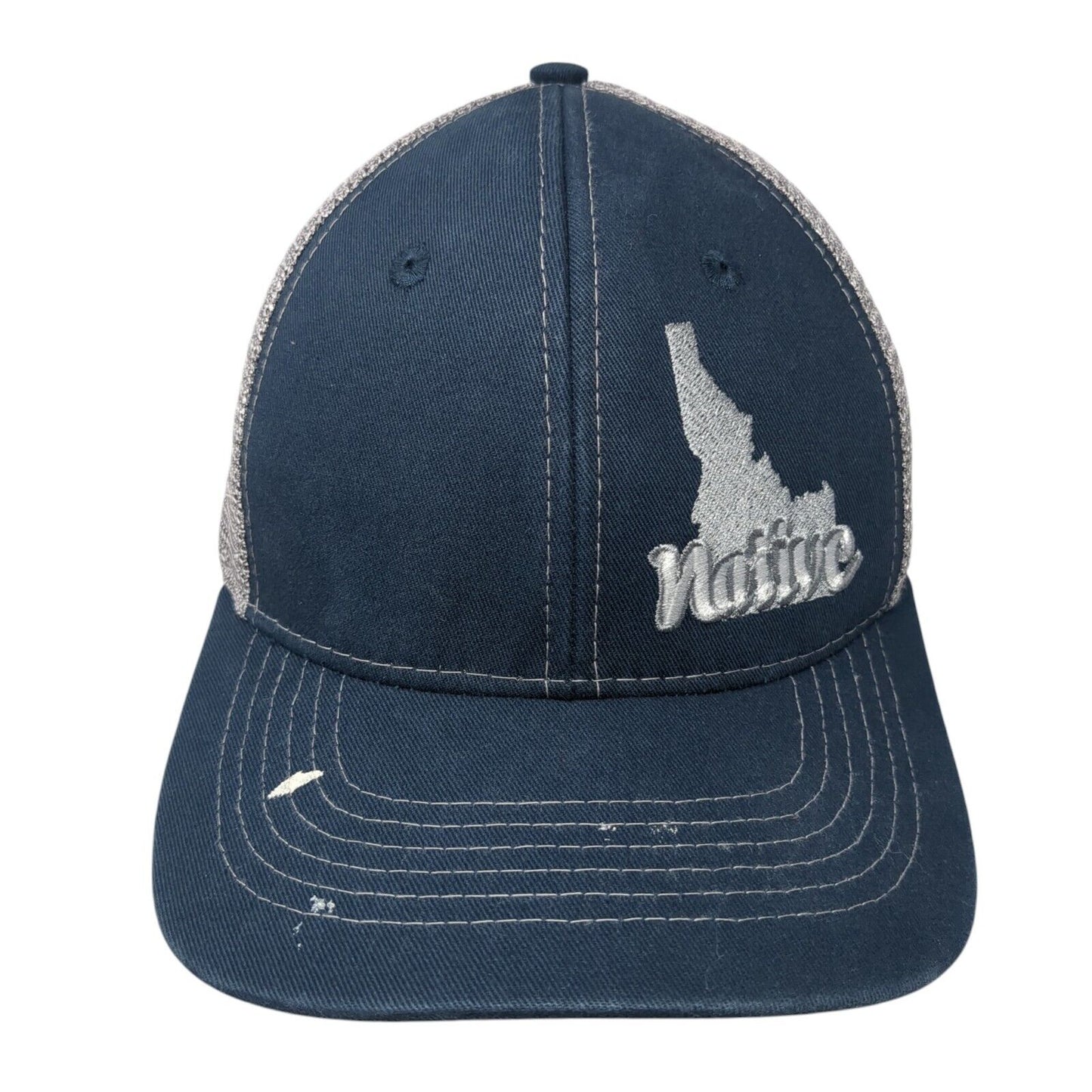Native Idaho Snapback Trucker Hat Blue OS Adjustable Mesh Arcadian Outfitters