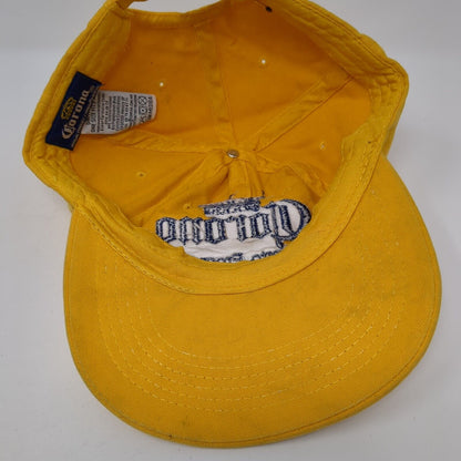 Corona Puerto Progreso Mexico Slideback Hat Yellow OS Adjustable Embroidered