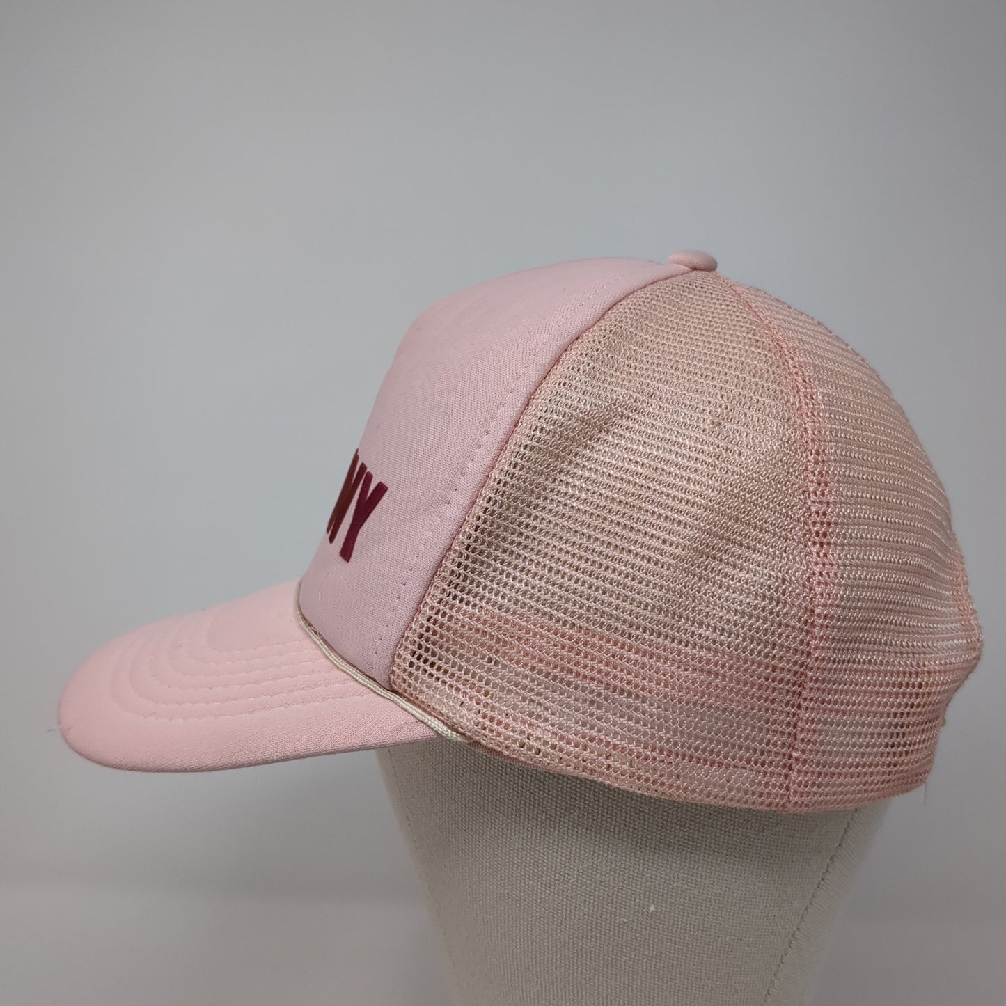 Foxy Granny Snapback Rope Trucker Hat Pink Large Mesh Back Sportcap