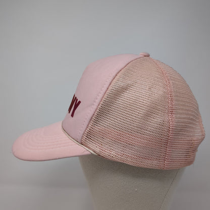 Foxy Granny Snapback Rope Trucker Hat Pink Large Mesh Back Sportcap