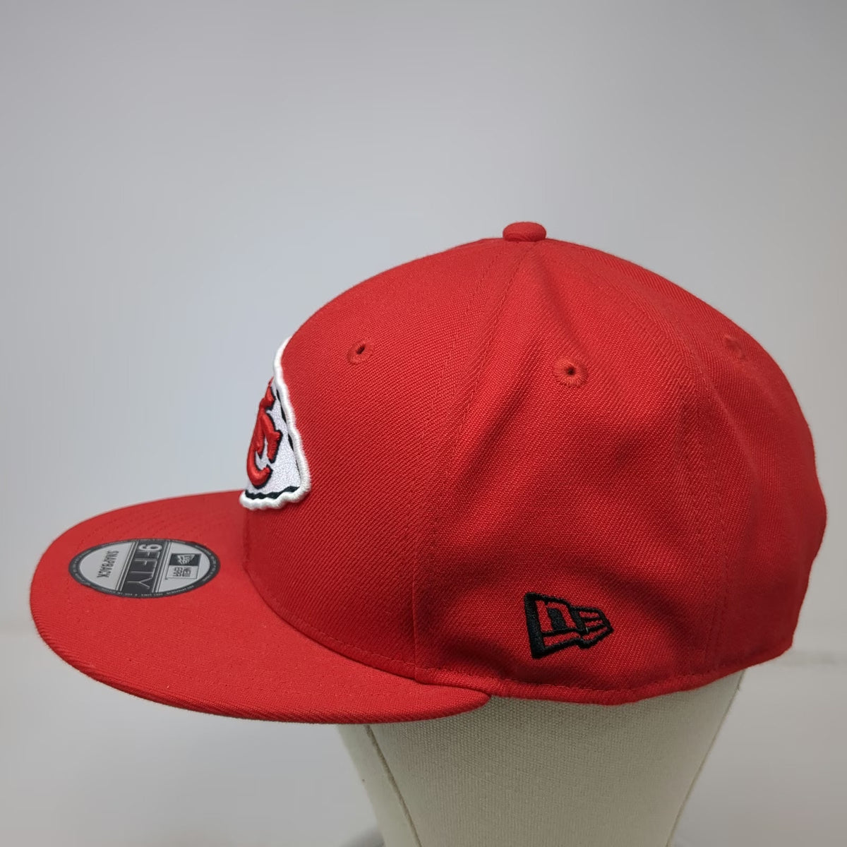 Kansas City Chiefs NFL New Era Snapback Hat Red One Size Flat Brim Arrowhead