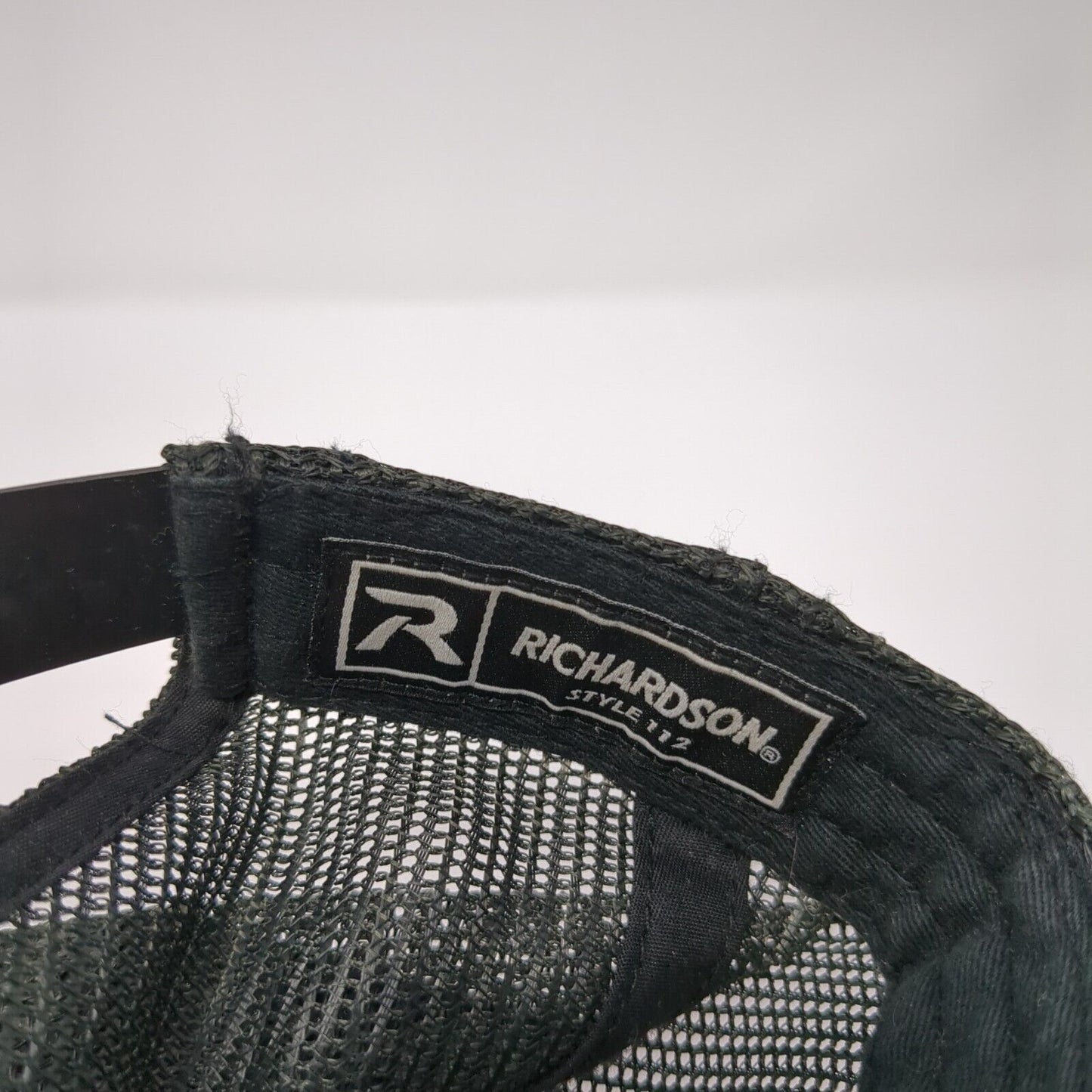 Burroughs Snapback Trucker Hat Black One Size Mesh Back Richardson