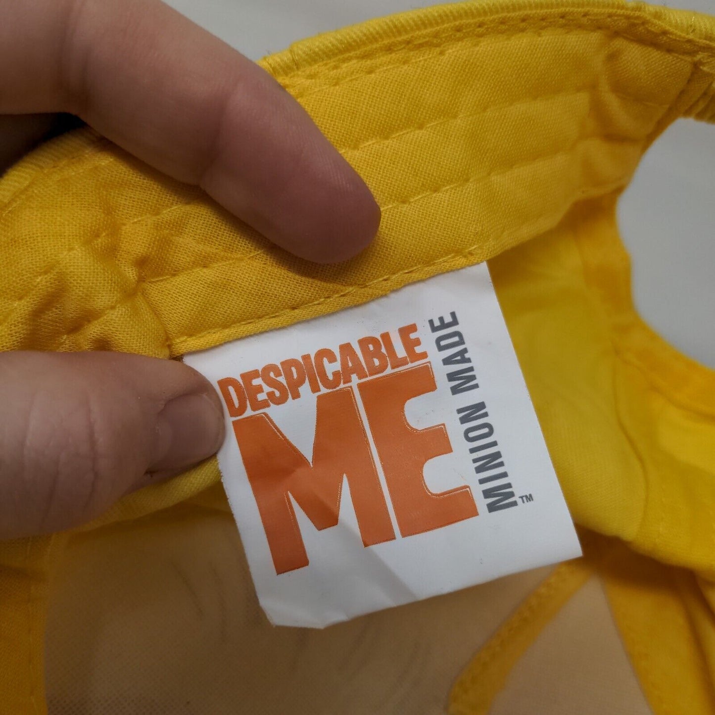 Despicable Me Minion Made Boys Stretchy Hat Yellow Graphic Face Logo