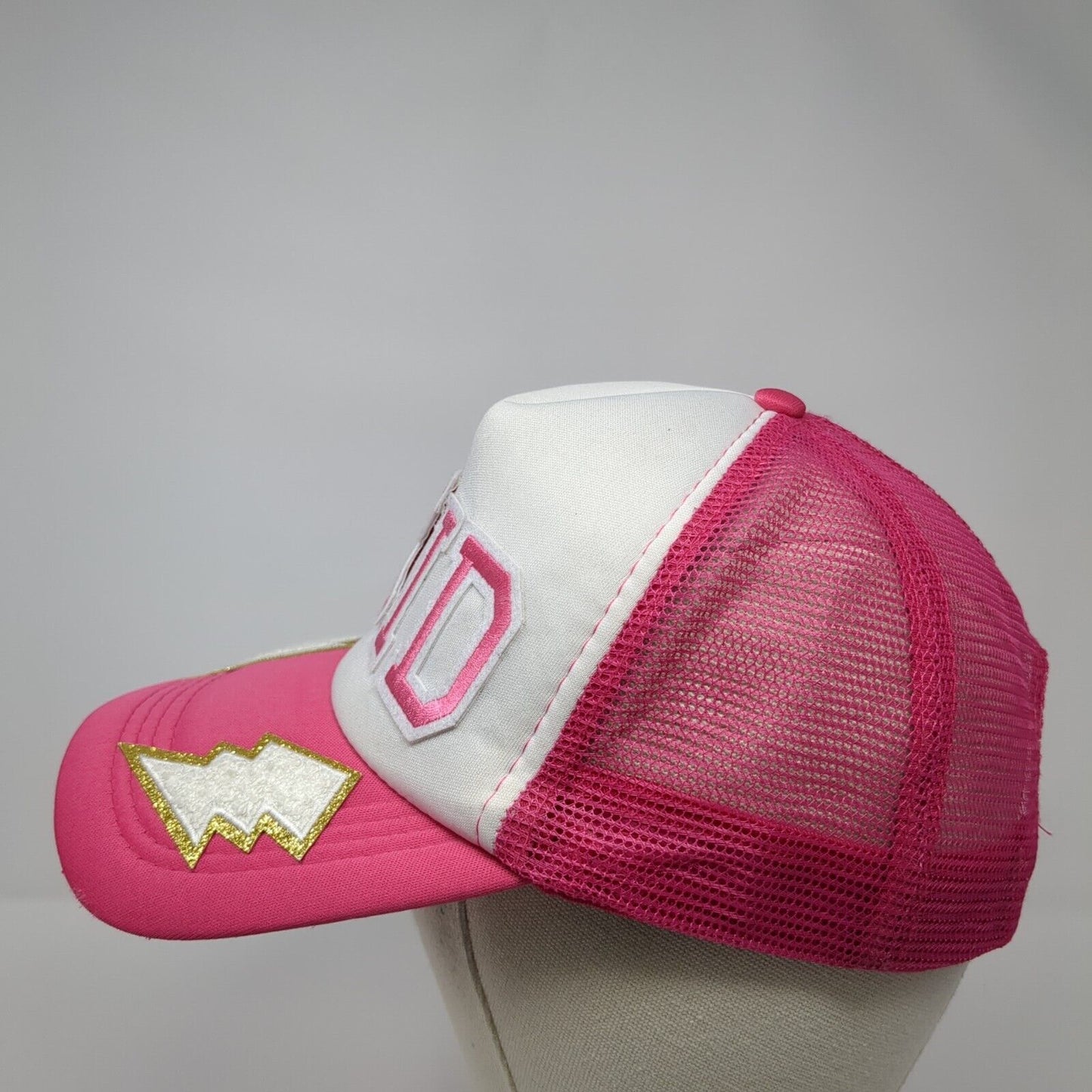 AXID Snapback Mesh Back Trucker Hat Pink One Size Adjustable Colorblock
