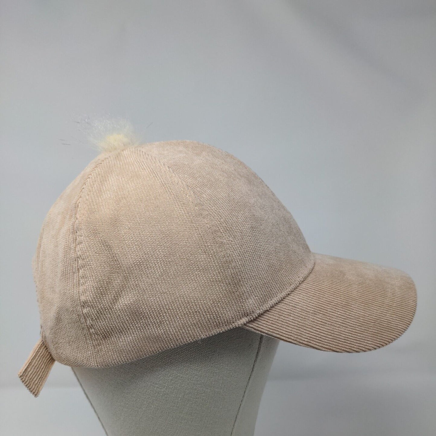 Unbranded Slideback Hat Solid Tan OSFA Adjustable Blank Corduroy
