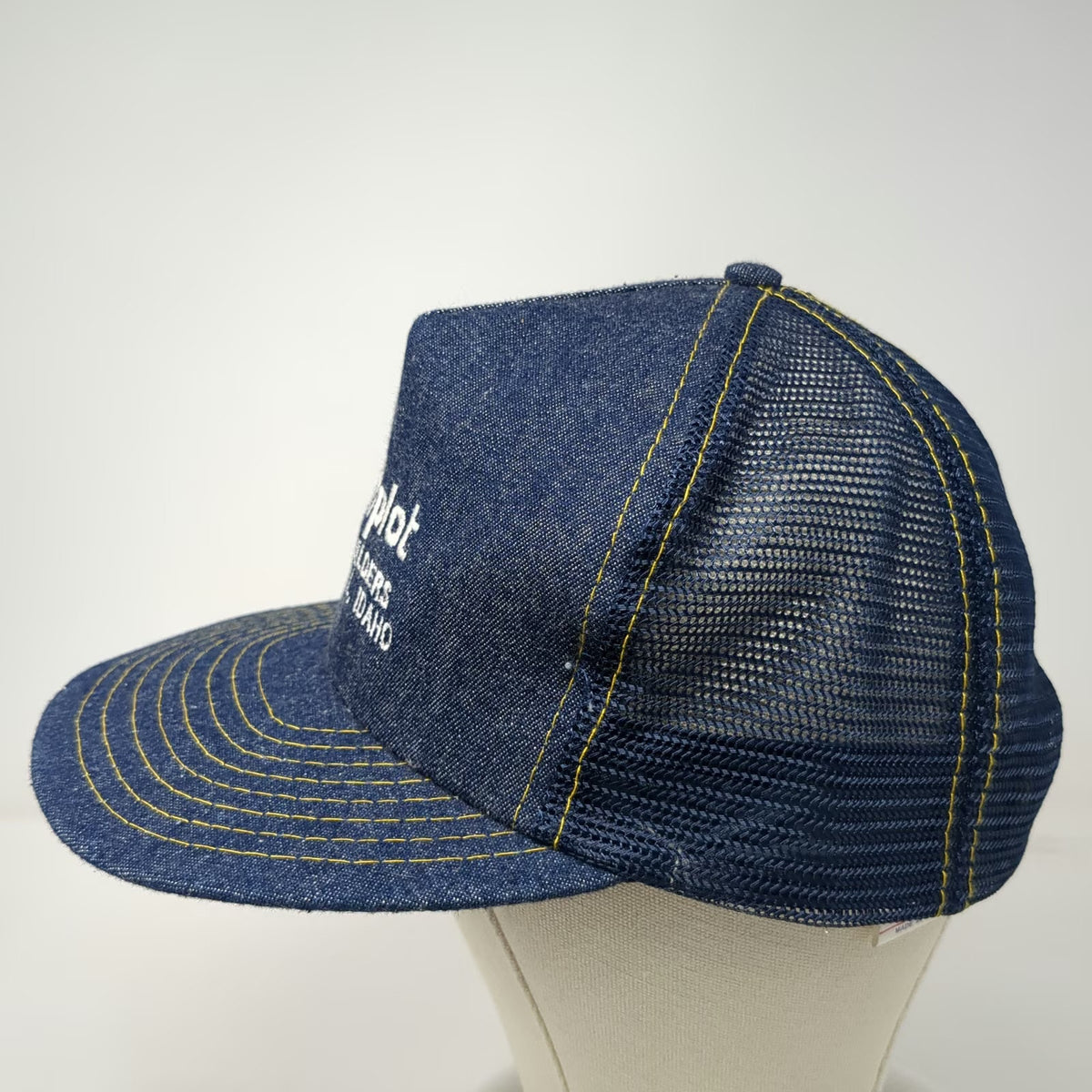 Otto Trucker Hat Blue One Size Simplot Soilbuilders Caldwell Idaho Denim Mesh