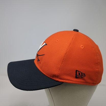 Virginia Cavaliers NCAA New Era Cap Orange Blue White M 39THIRTY Stretch Fit Hat