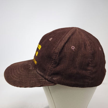 Weiser River Soil Conservation Dist Brown 5 Panel Hat One Size Corduroy Snapback
