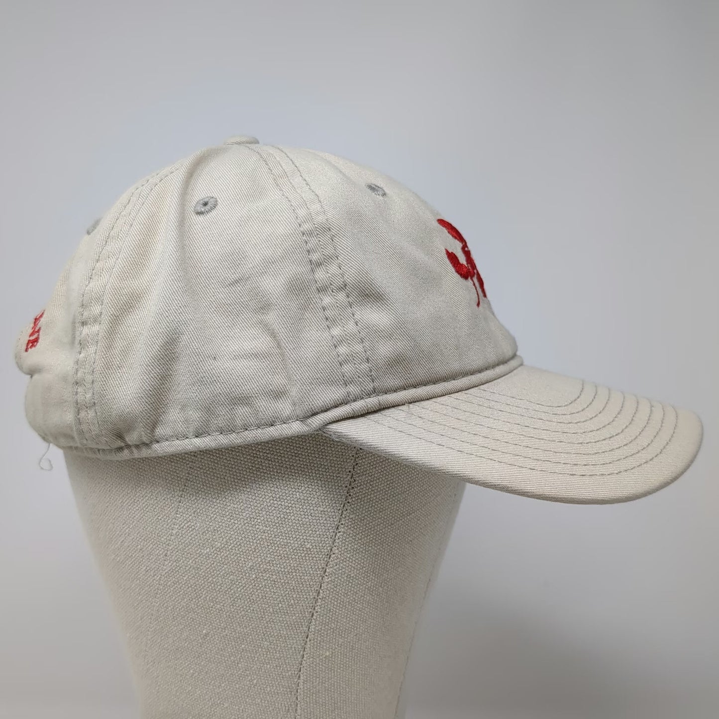 Gear For Sports Baseball Cap Beige One Size Lobster Kennebunkport Maine Hat Red