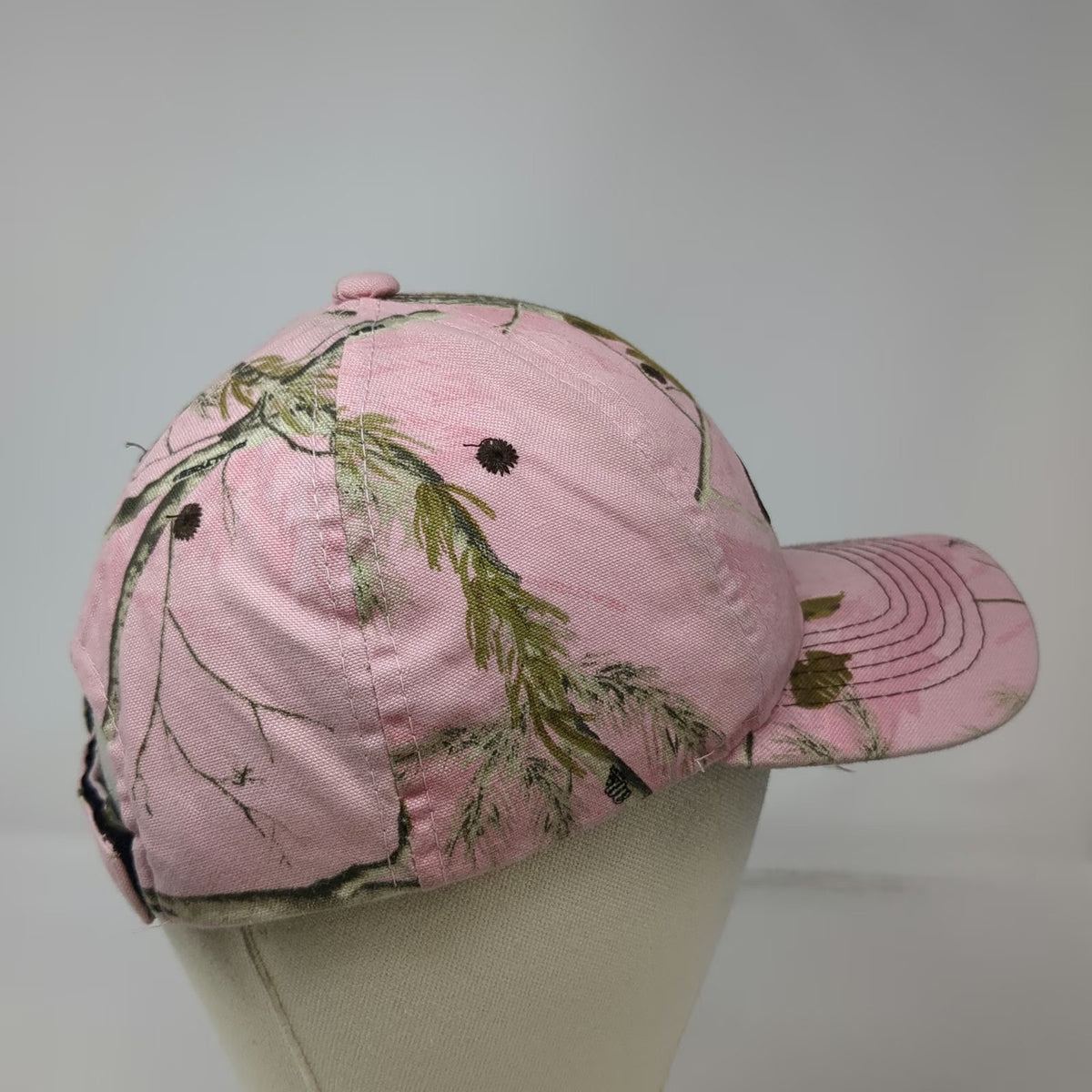 Realtree Baseball Cap Pink OSFM Team Logo Camo Hunting Strapback Hat Outdoors