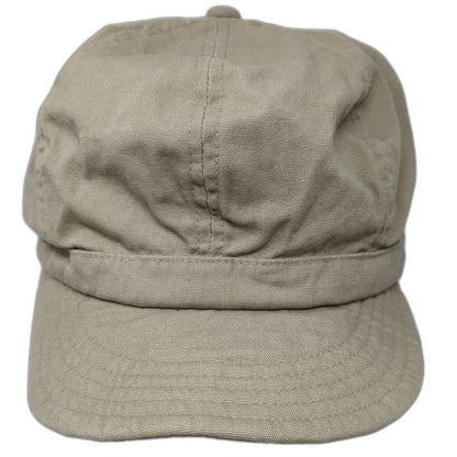 Army Cap Beige One Size Elastic Back Cotton Canvas Cadet Military Blank Hat