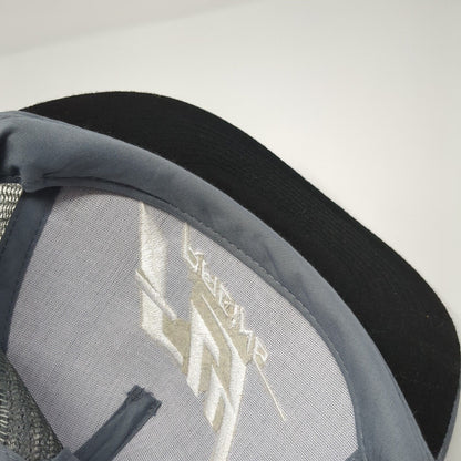 Fly Racing Snapback Mesh Back Trucker Hat Gray One Size Embroidered