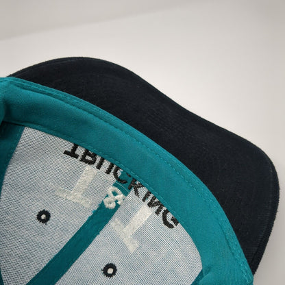 T&T Trucking Slideback Hat Blue One Size Adjustable Embroidered Otto